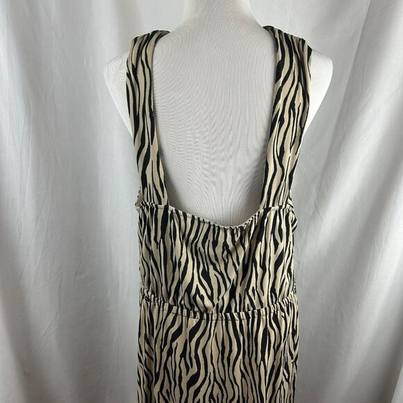 INC International Concepts Halter Zebra Maxi Dress Women Plus XXL Tan Black - Picture 9 of 11